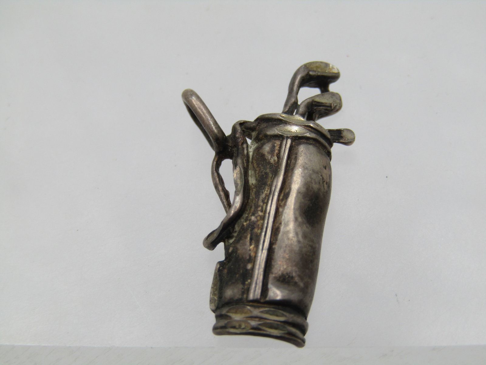 Vintage Sterling Gold Bag Charm/Pendant, 1-1/8" - 2