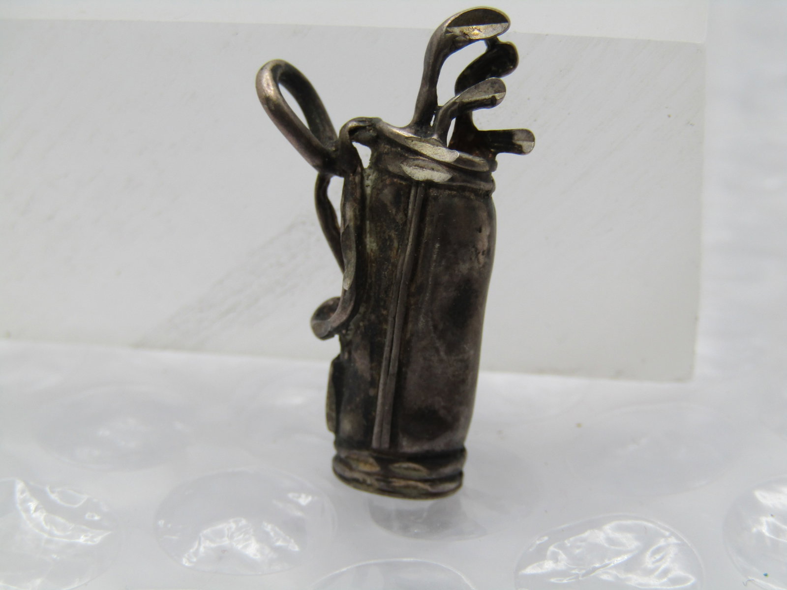 Vintage Sterling Gold Bag Charm/Pendant, 1-1/8" - 3