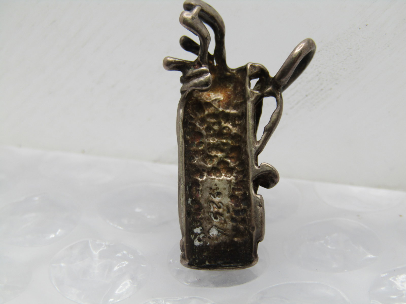 Vintage Sterling Gold Bag Charm/Pendant, 1-1/8" - 4