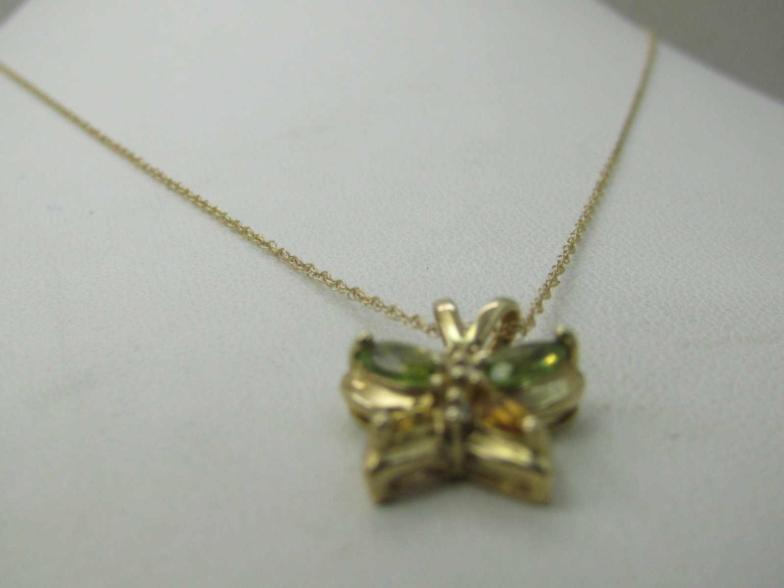 Vintage Sterling CZ Teardrop Necklace, 16", Box Chain - 5