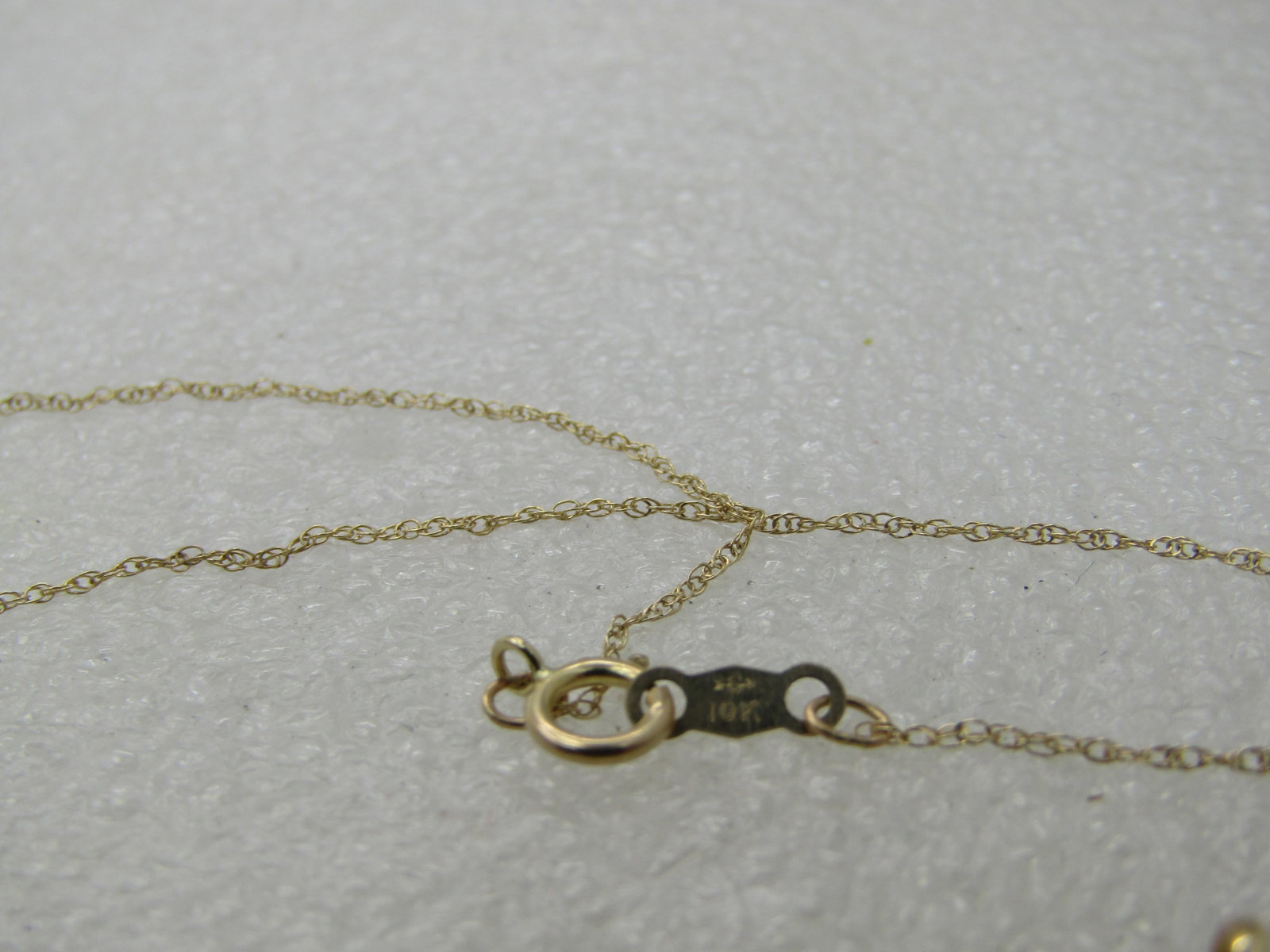 Vintage Sterling CZ Teardrop Necklace, 16", Box Chain - 8