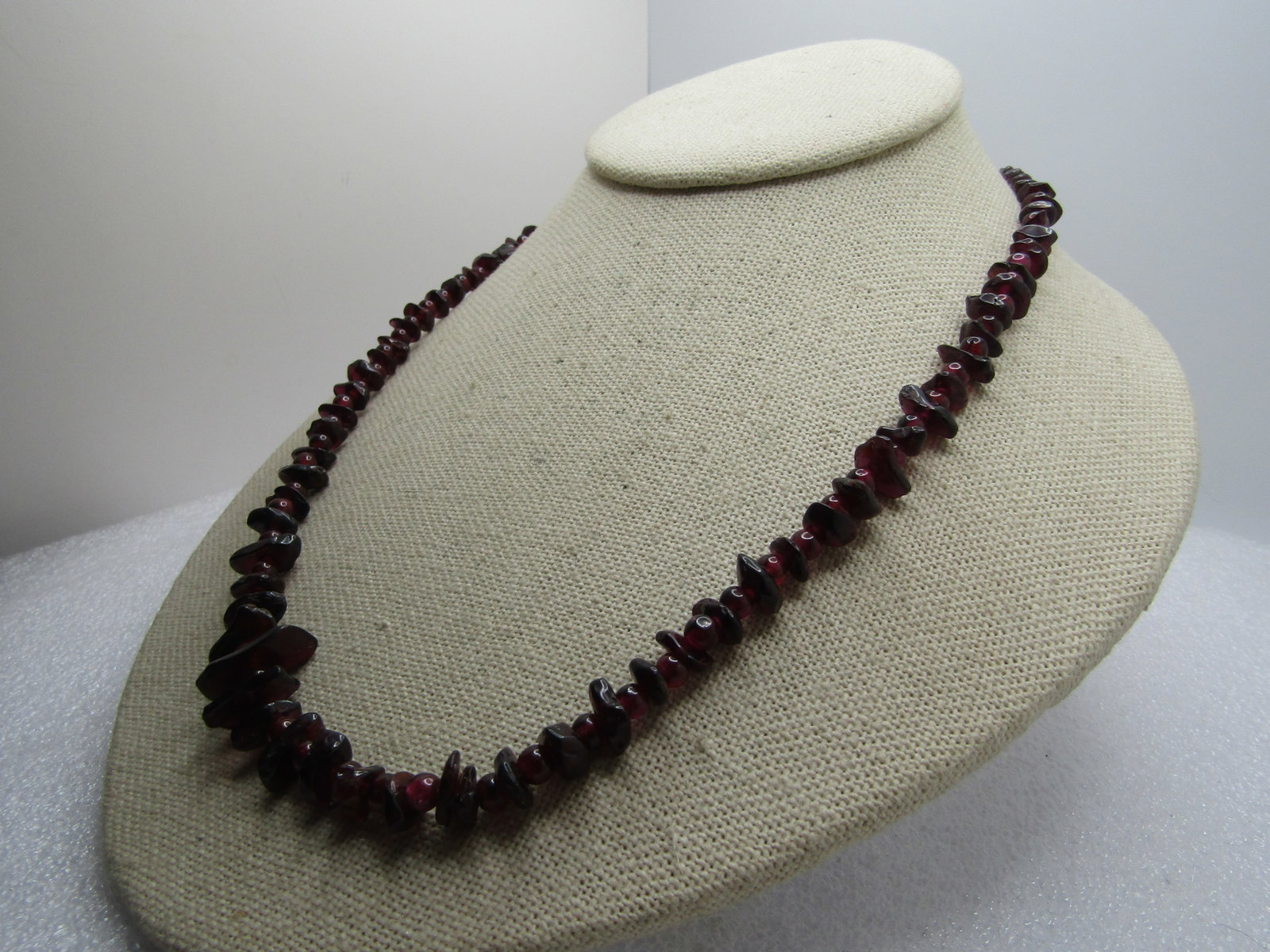 Vintage Sterling Amethyst Bead/Nugget Necklace, 1930's-1940's, 24" - 2