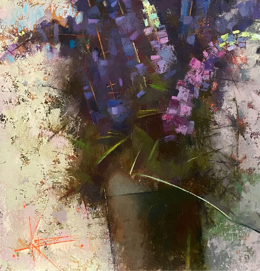 Abstract Oil painting Lupine time Oksana Kyrylenko - 4