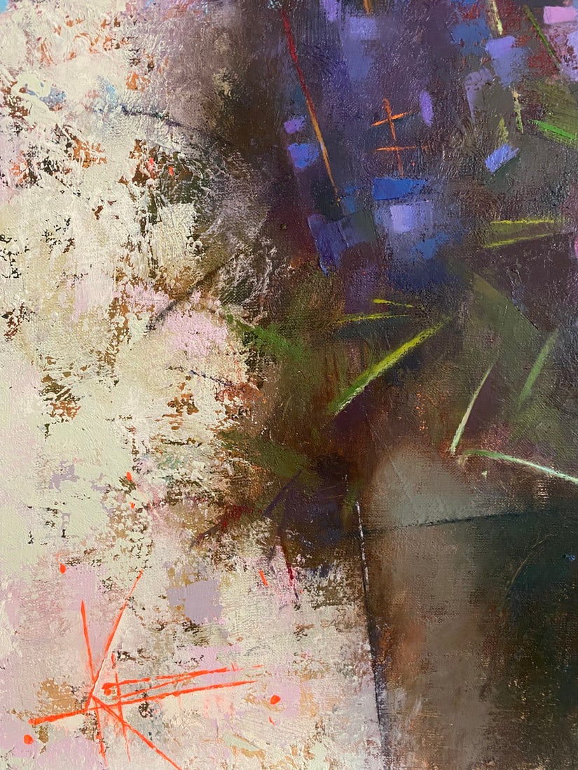 Abstract Oil painting Lupine time Oksana Kyrylenko - 8