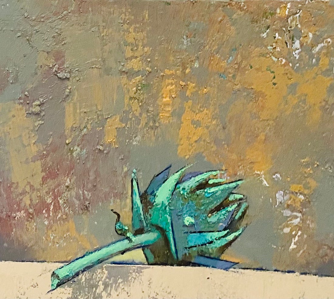 Abstract Oil painting Artichoke Oksana Kyrylenko - 3