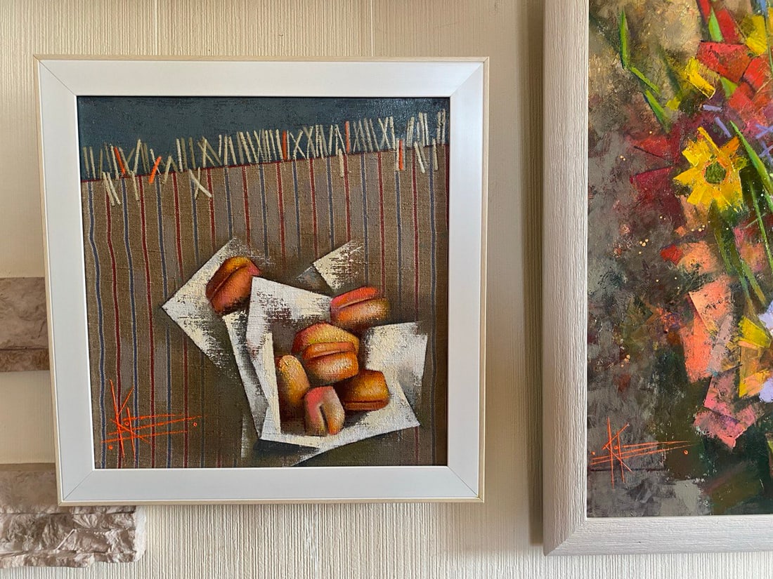 Abstract Oil painting Apricots Oksana Kyrylenko - 3