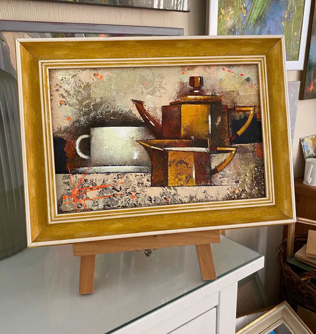 Abstract Oil painting Coffee Oksana Kyrylenko - 3