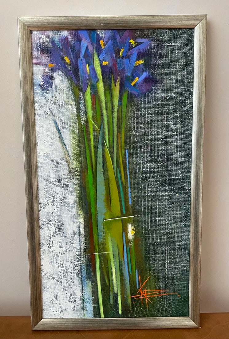 Abstract Oil painting Irises Oksana Kyrylenko - 2