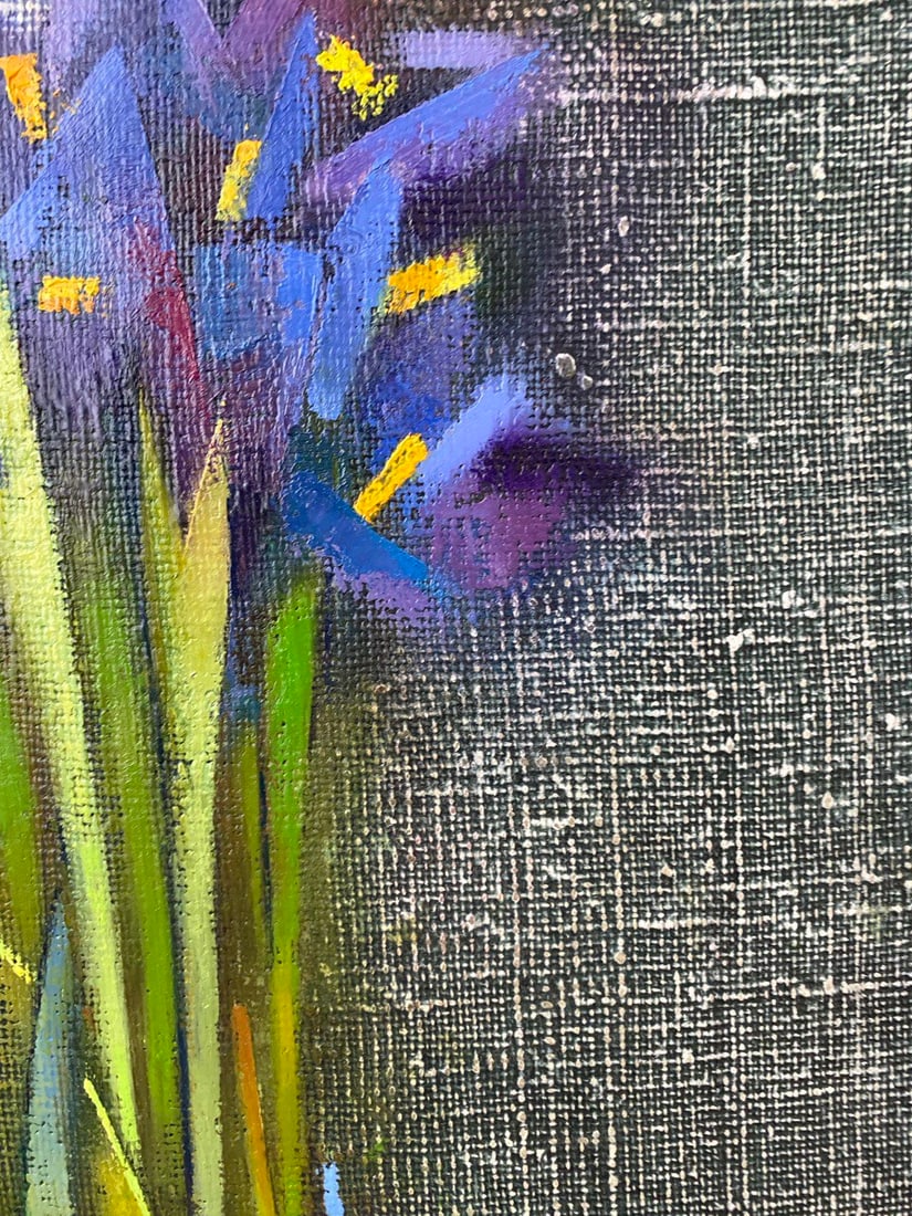 Abstract Oil painting Irises Oksana Kyrylenko - 4