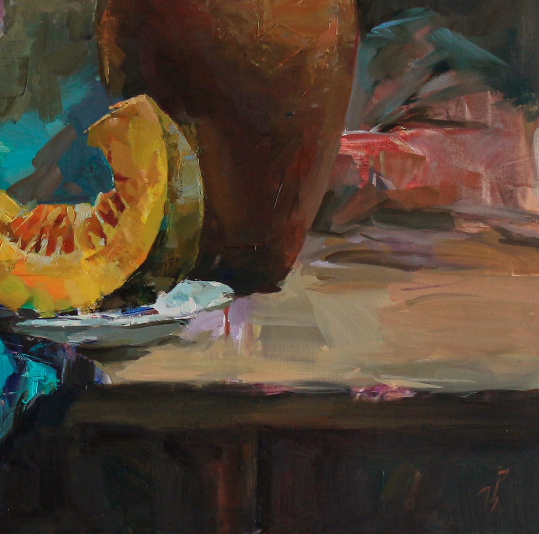 Oil still life painting Pumpkins Ivan T. - 5
