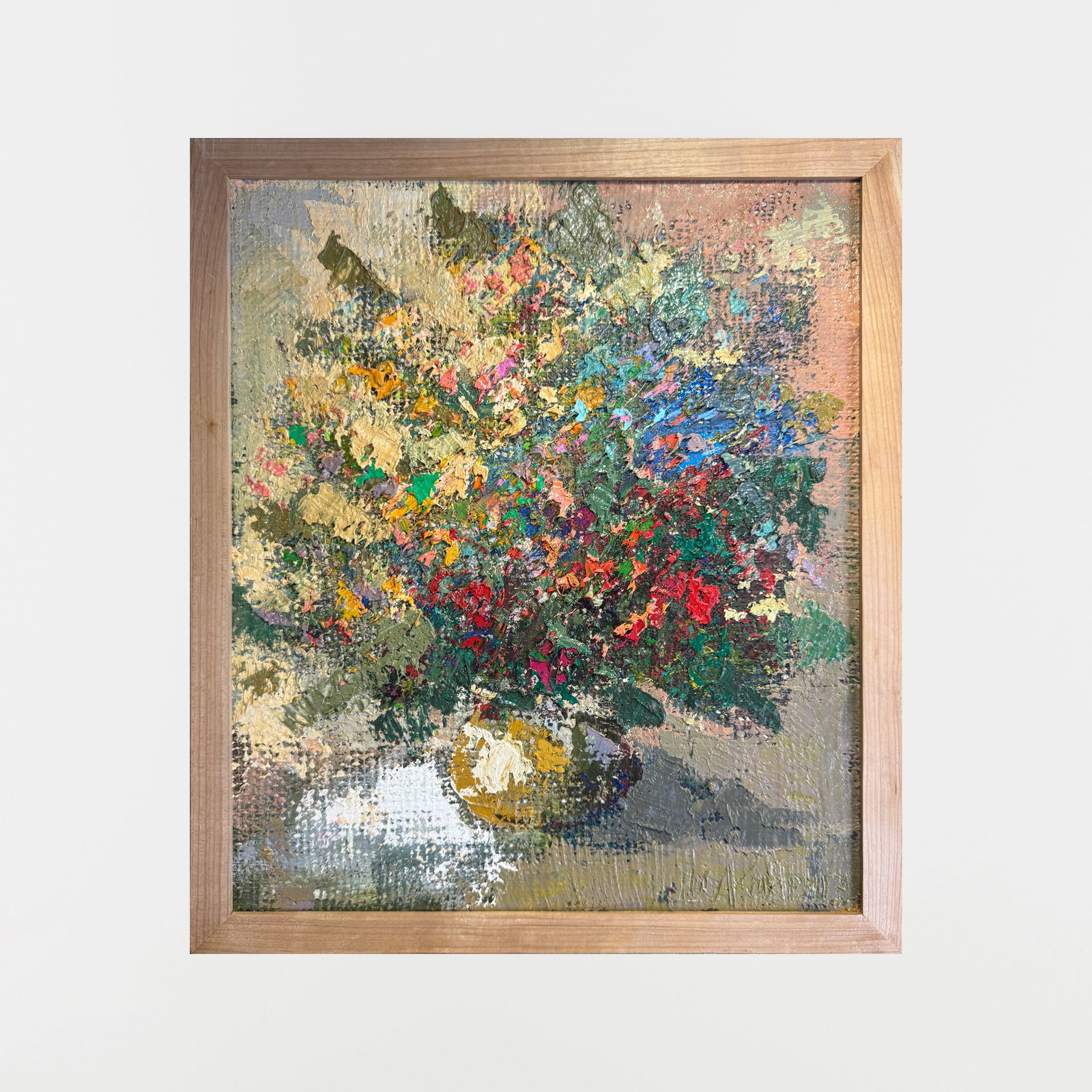 Oil painting with frame Flowers K. Leonid - 2