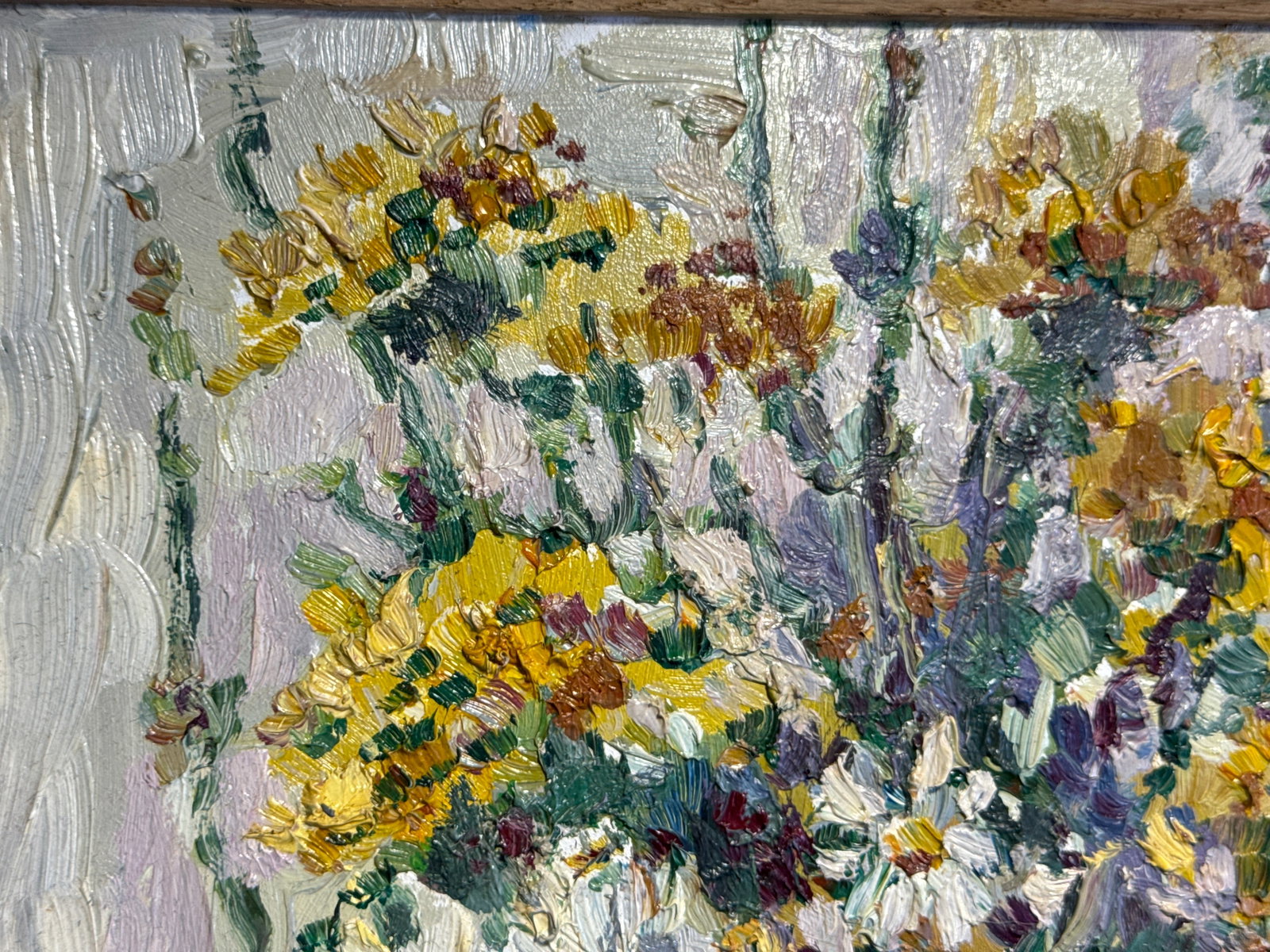 Oil painting with frame flowers K. Leonid - 3