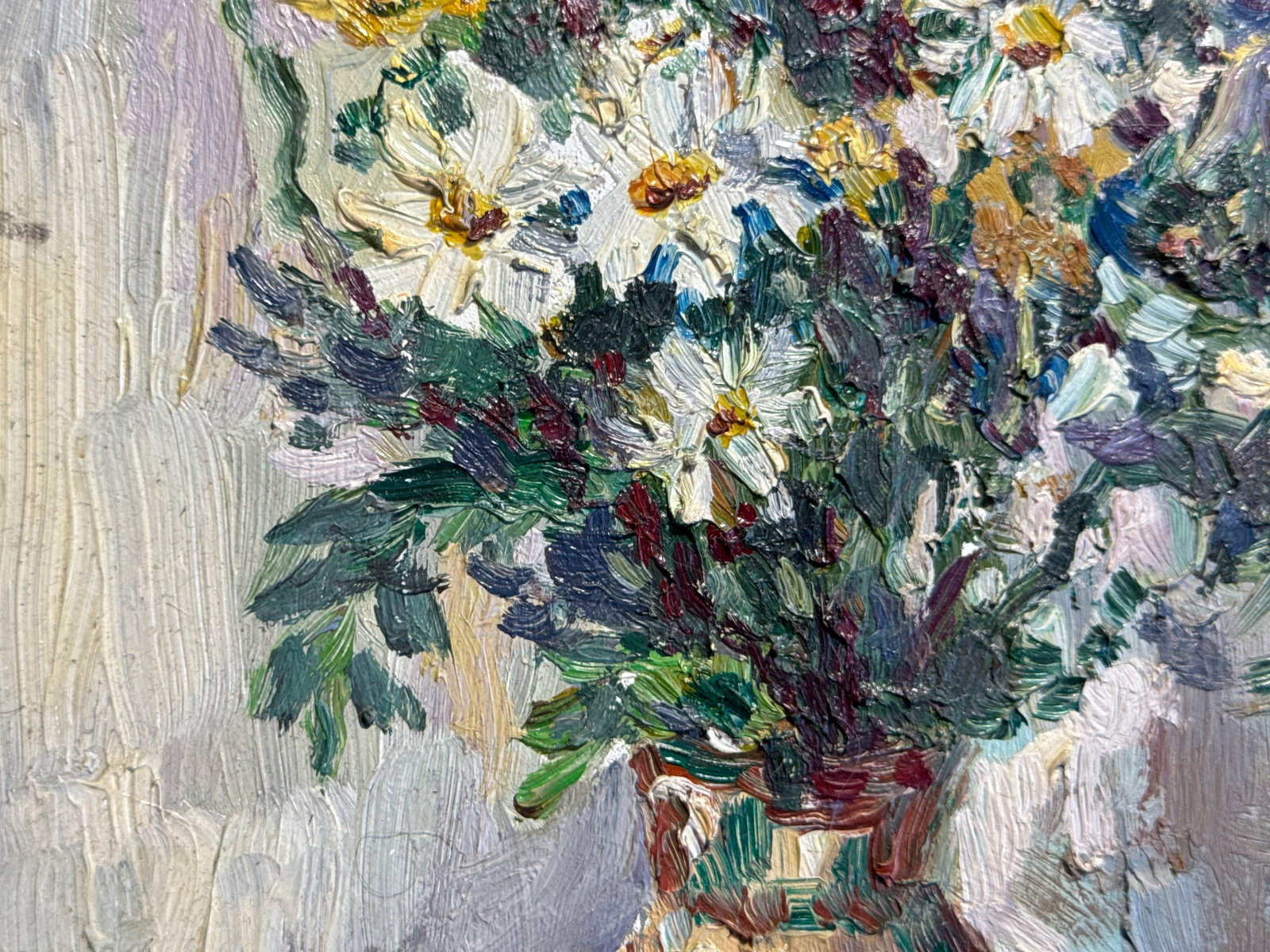Oil painting with frame flowers K. Leonid - 6