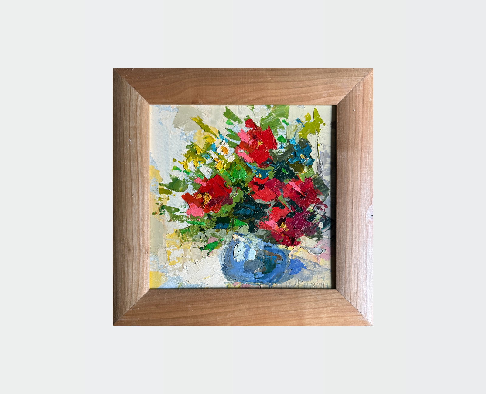 Oil painting with frame Flowers K. Leonid - 2