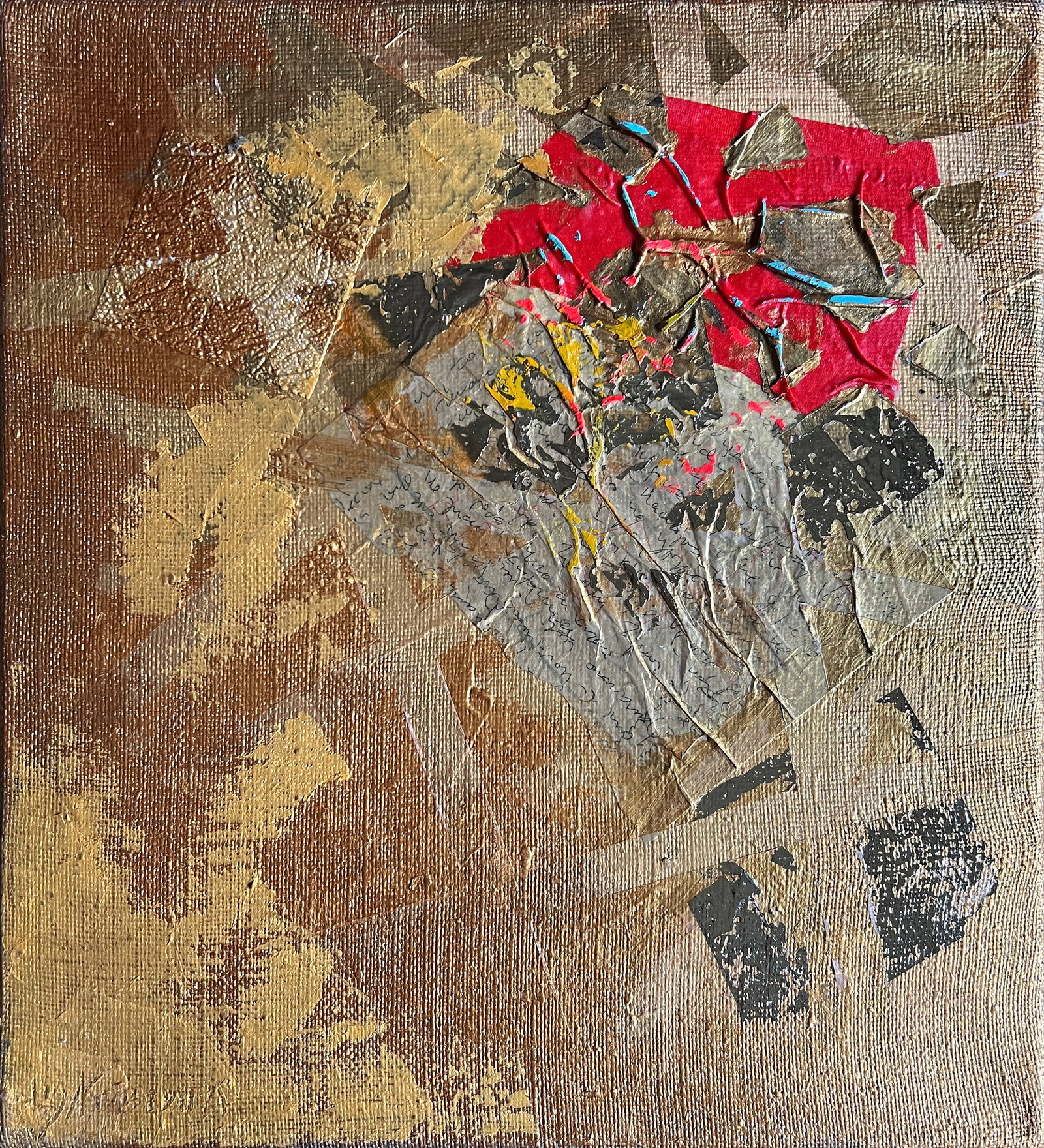 Perception Oil painting with frame gold K. Leonid - 3