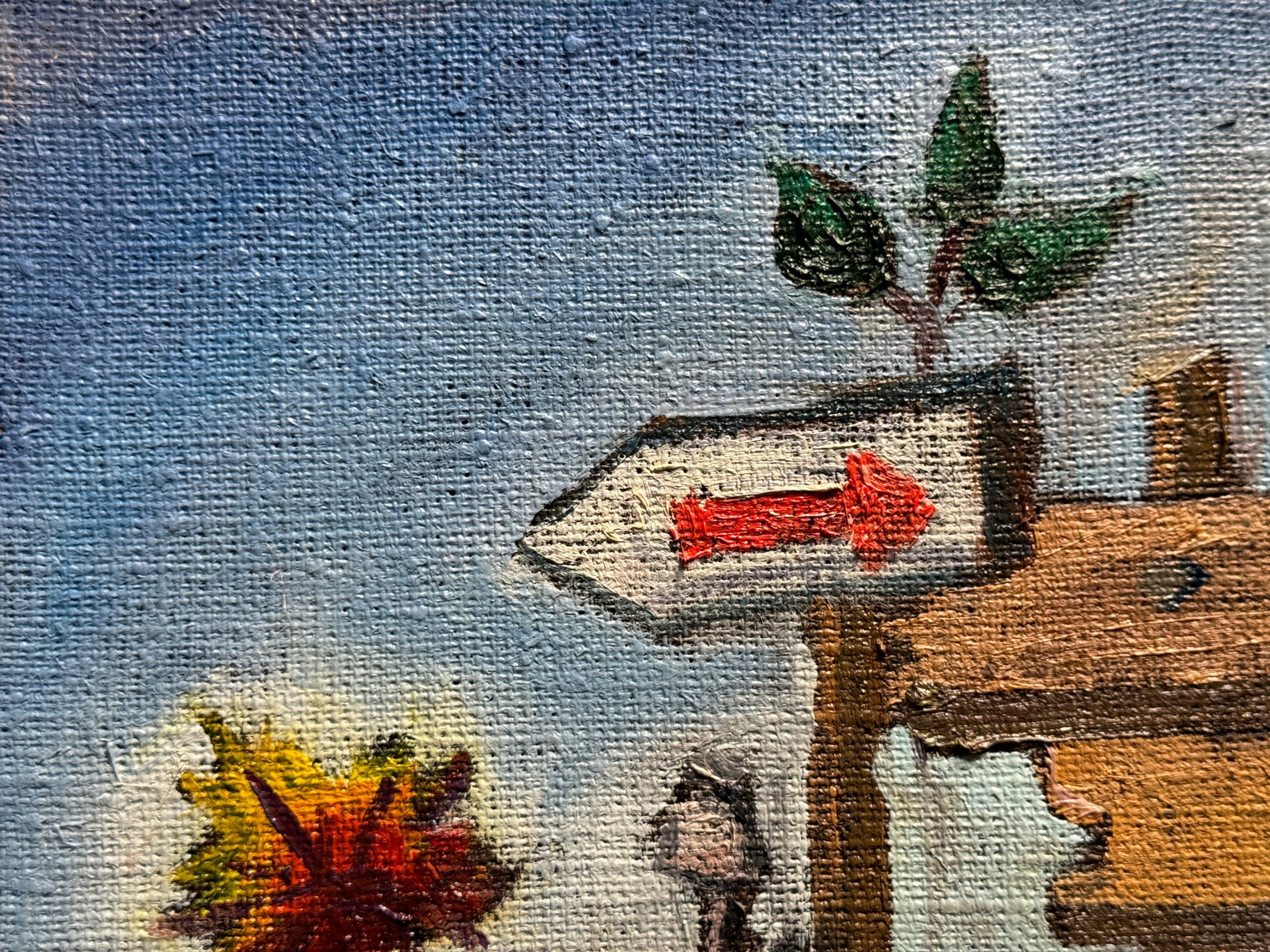 Oil painting with frame Bench K. Leonid - 2