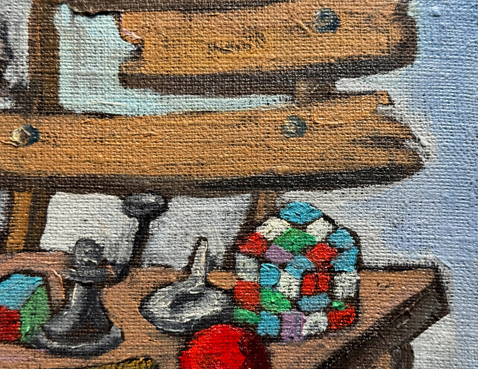 Oil painting with frame Bench K. Leonid - 6