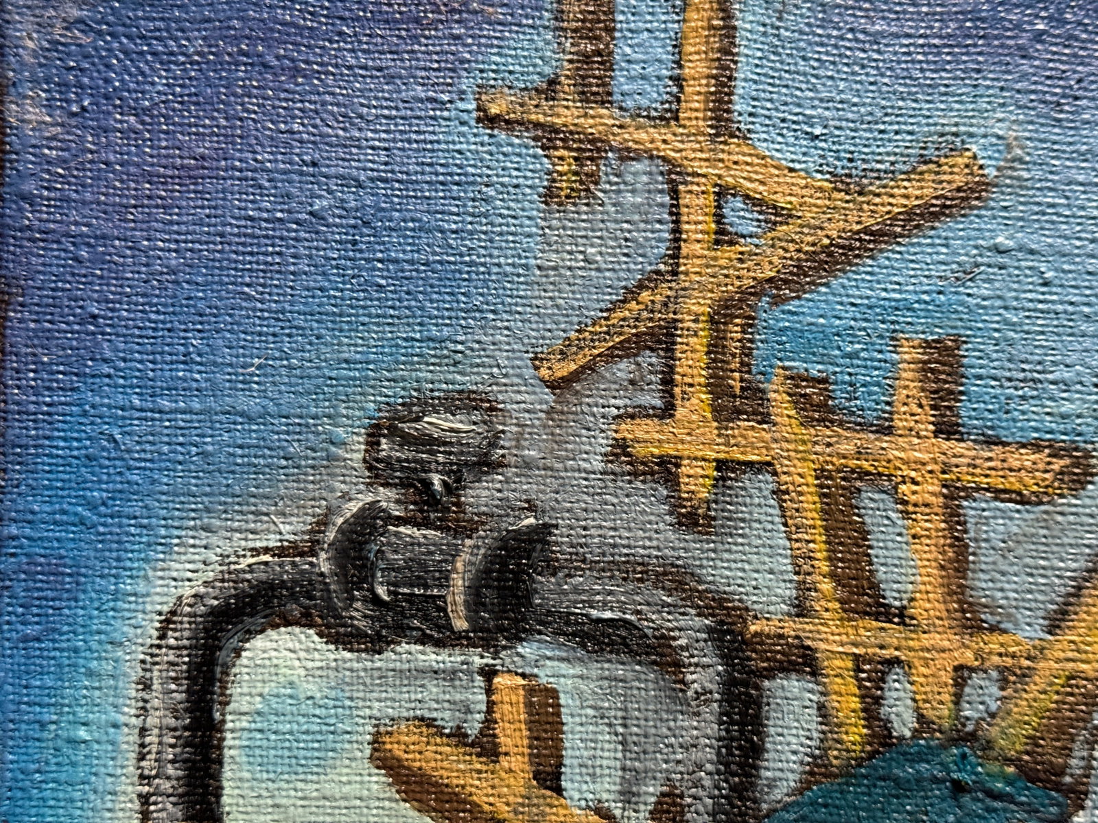 Oil painting with frame Cube K. Leonid - 2