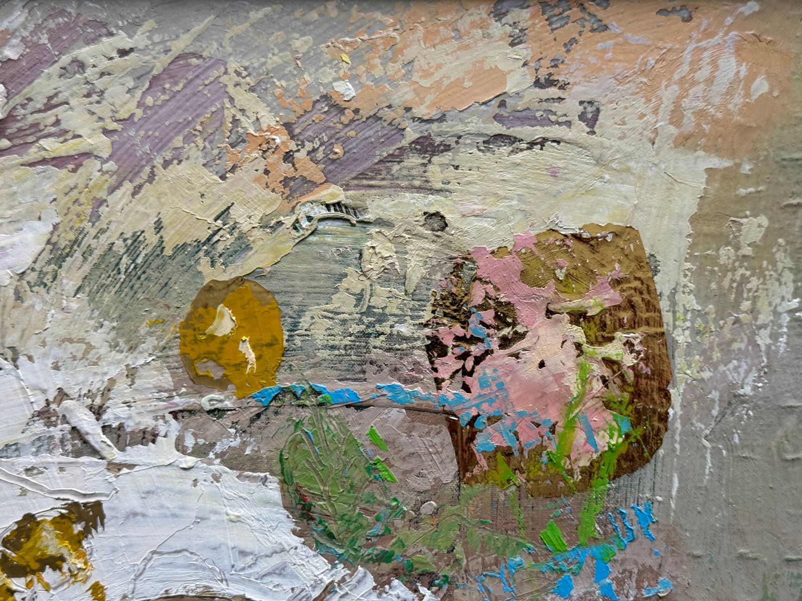 Abstract Oil painting with frame still life K. Leonid - 4