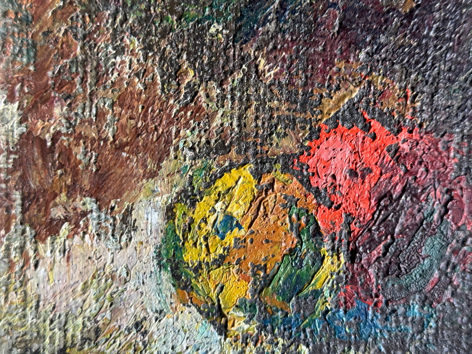 Abstract Oil painting with frame Still life K. Leonid - 4