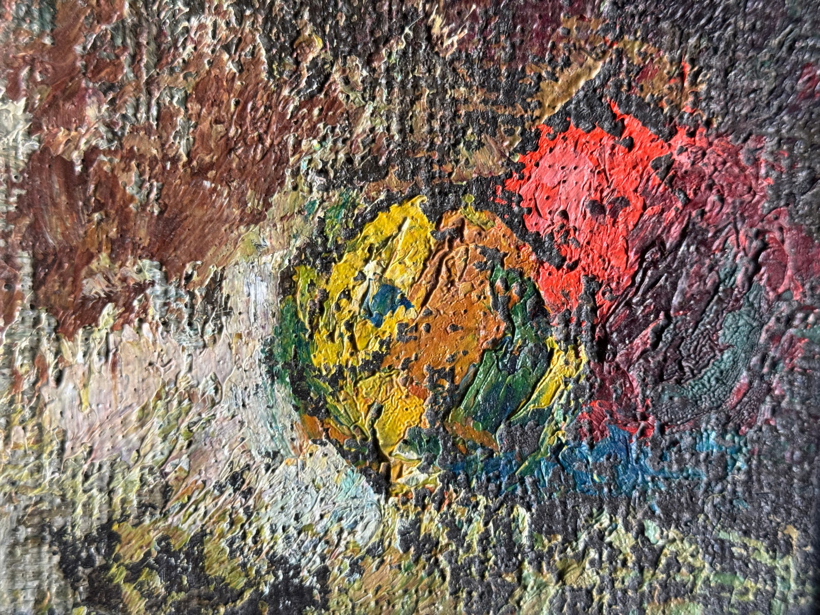 Abstract Oil painting with frame Still life K. Leonid - 5