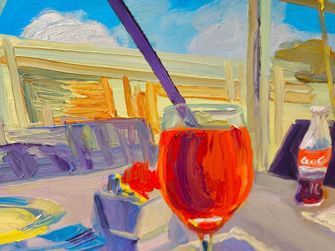 Oil painting Pomegranate cocktail Nina L - 4