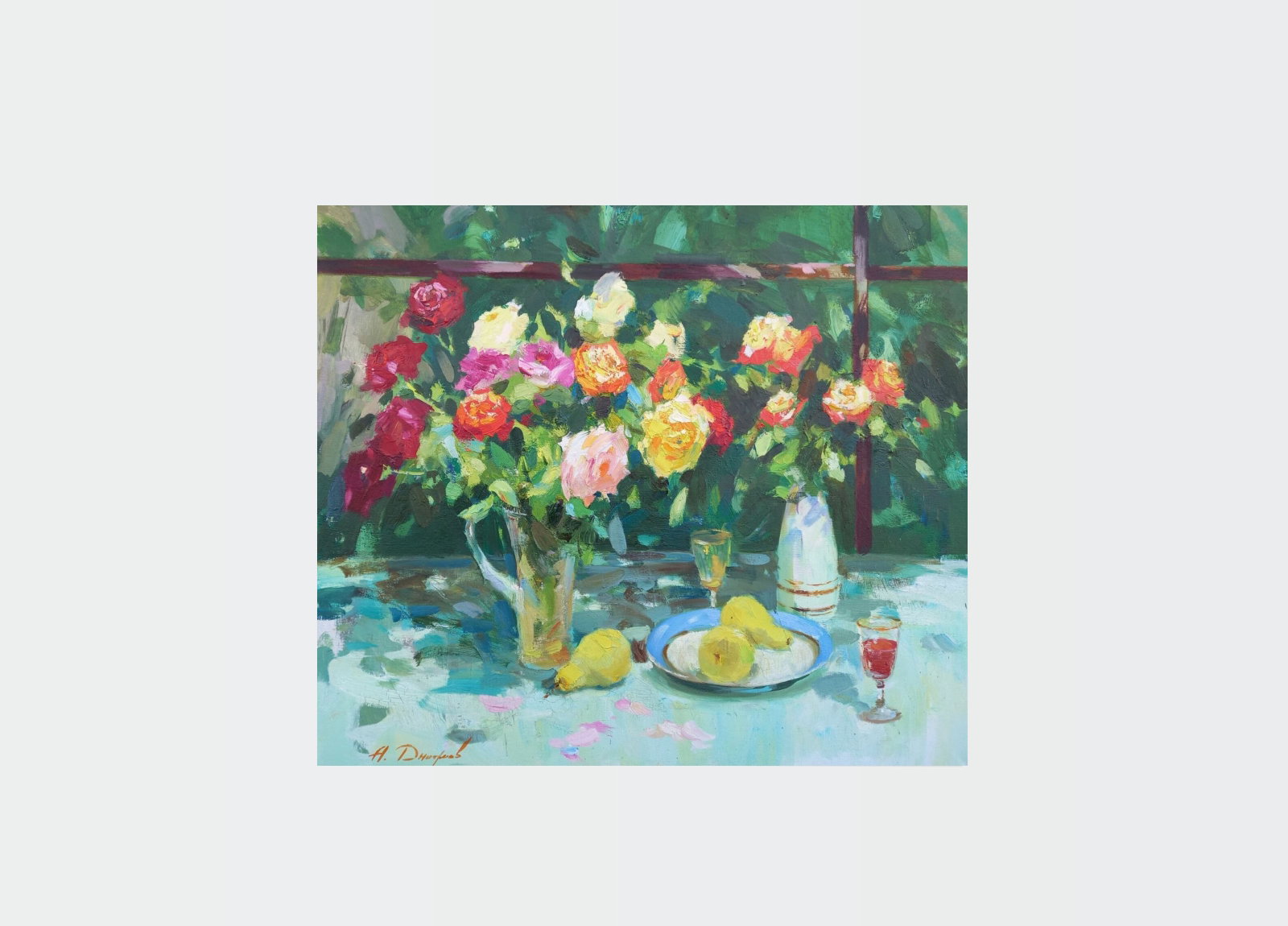 Oil painting Southern roses Alex Ditriev - 2