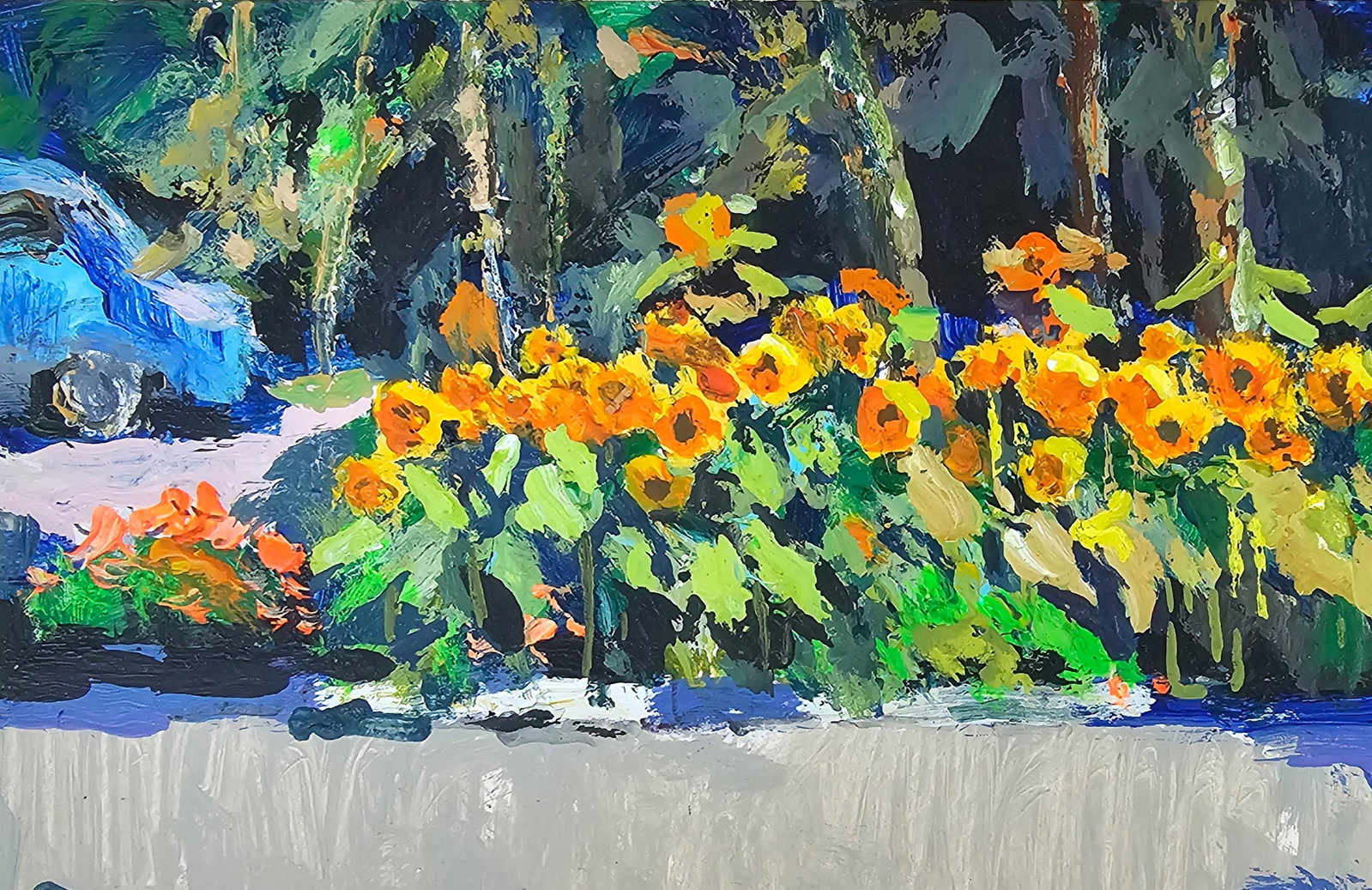 Acrylic painting Flowerbed Vyacheslav Petrovich Babac - 3