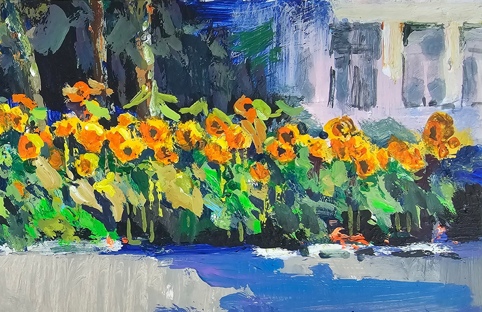 Acrylic painting Flowerbed Vyacheslav Petrovich Babac - 4