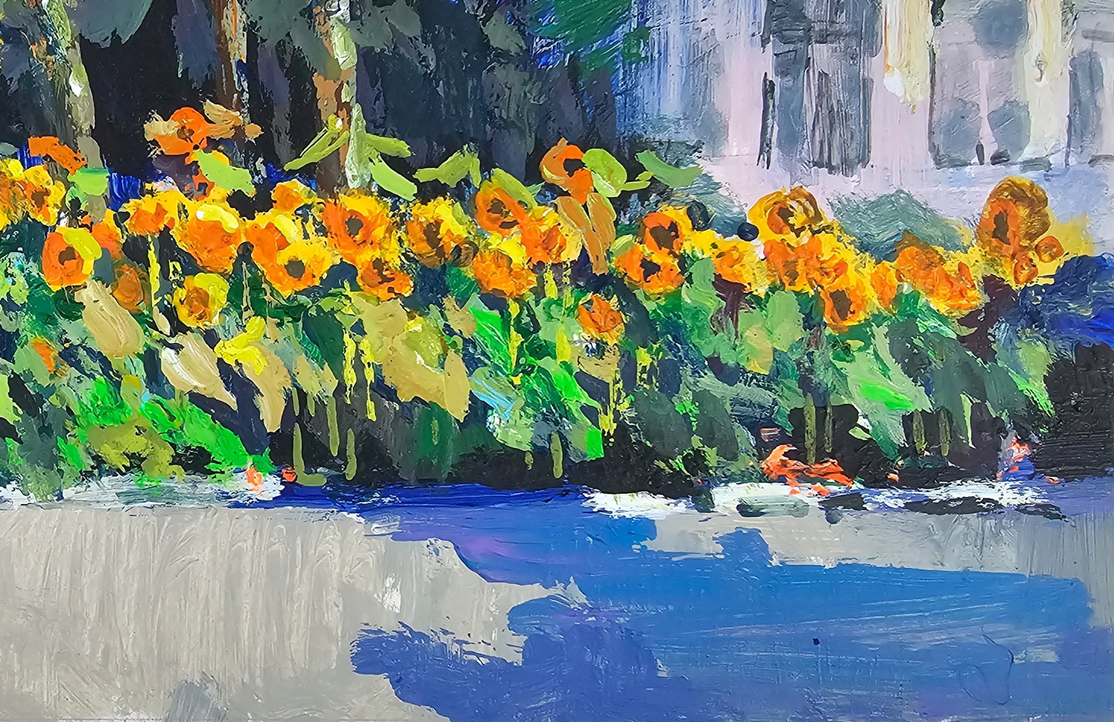 Acrylic painting Flowerbed Vyacheslav Petrovich Babac - 6