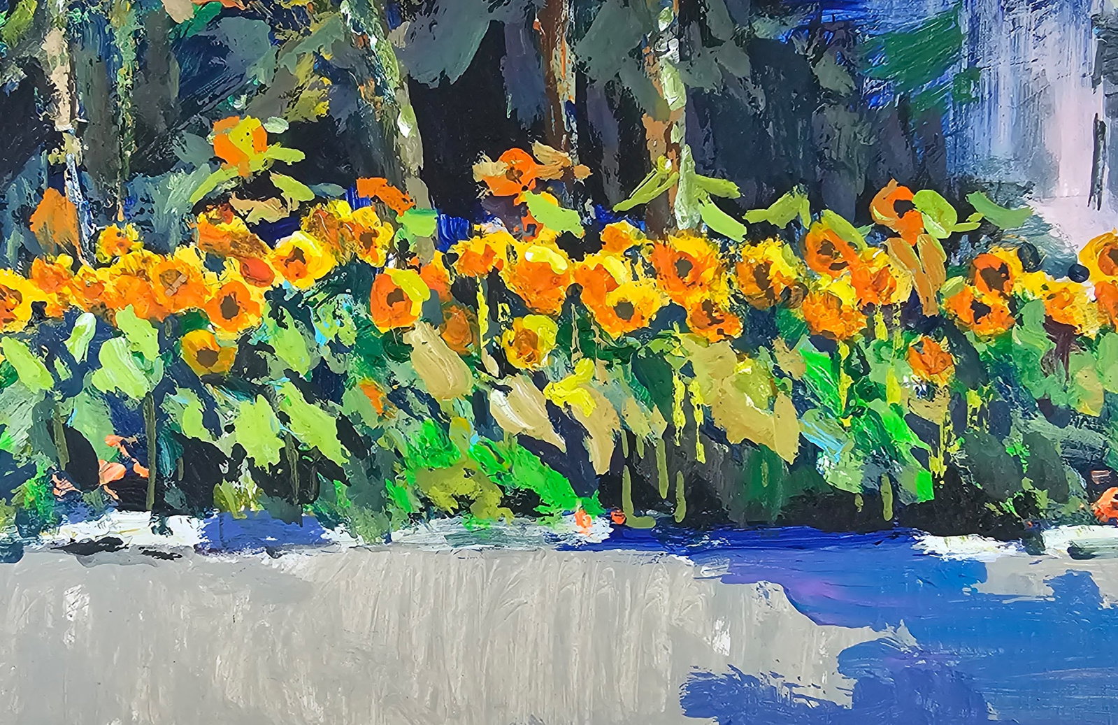 Acrylic painting Flowerbed Vyacheslav Petrovich Babac - 7
