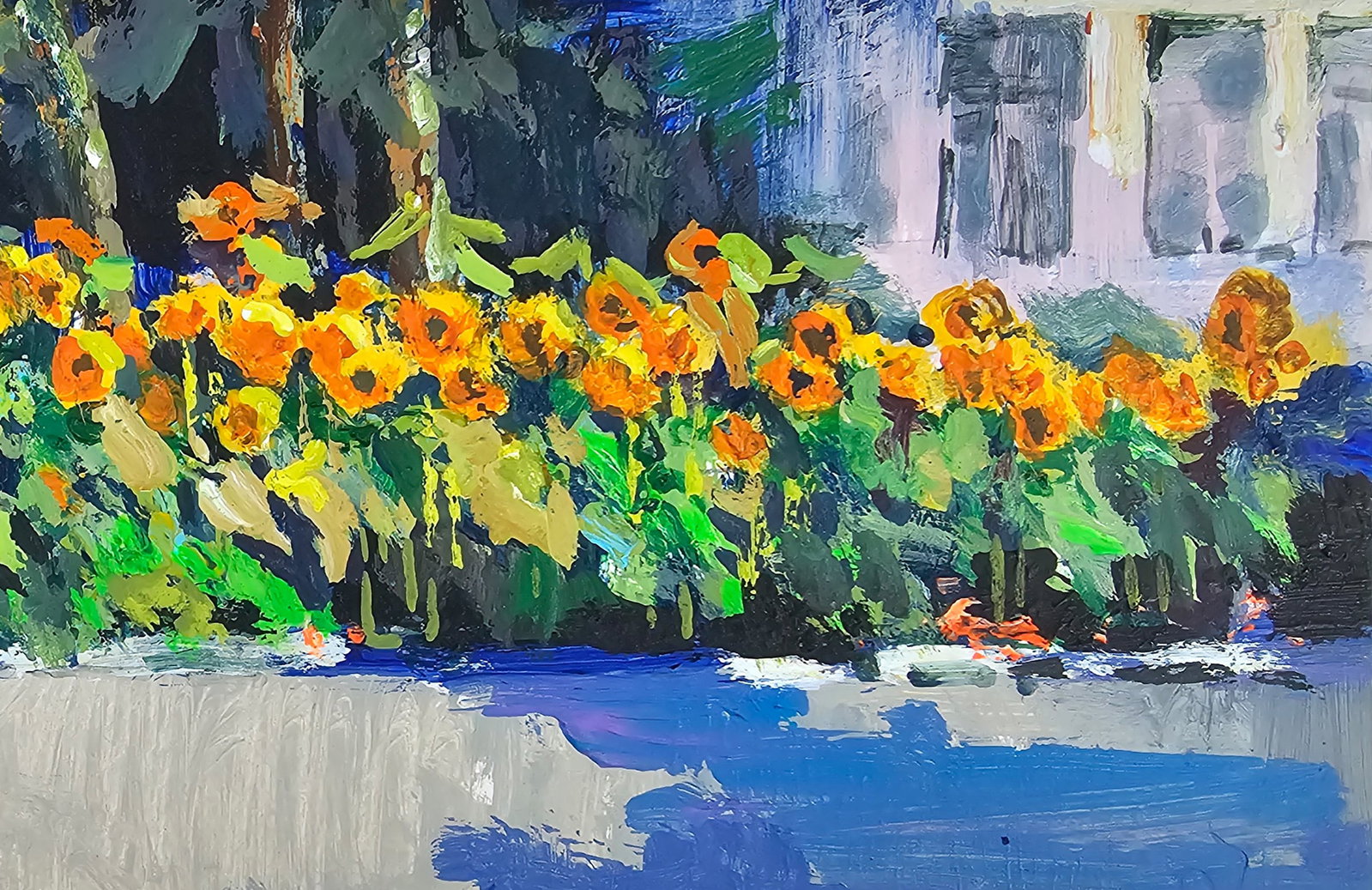 Acrylic painting Flowerbed Vyacheslav Petrovich Babac - 9