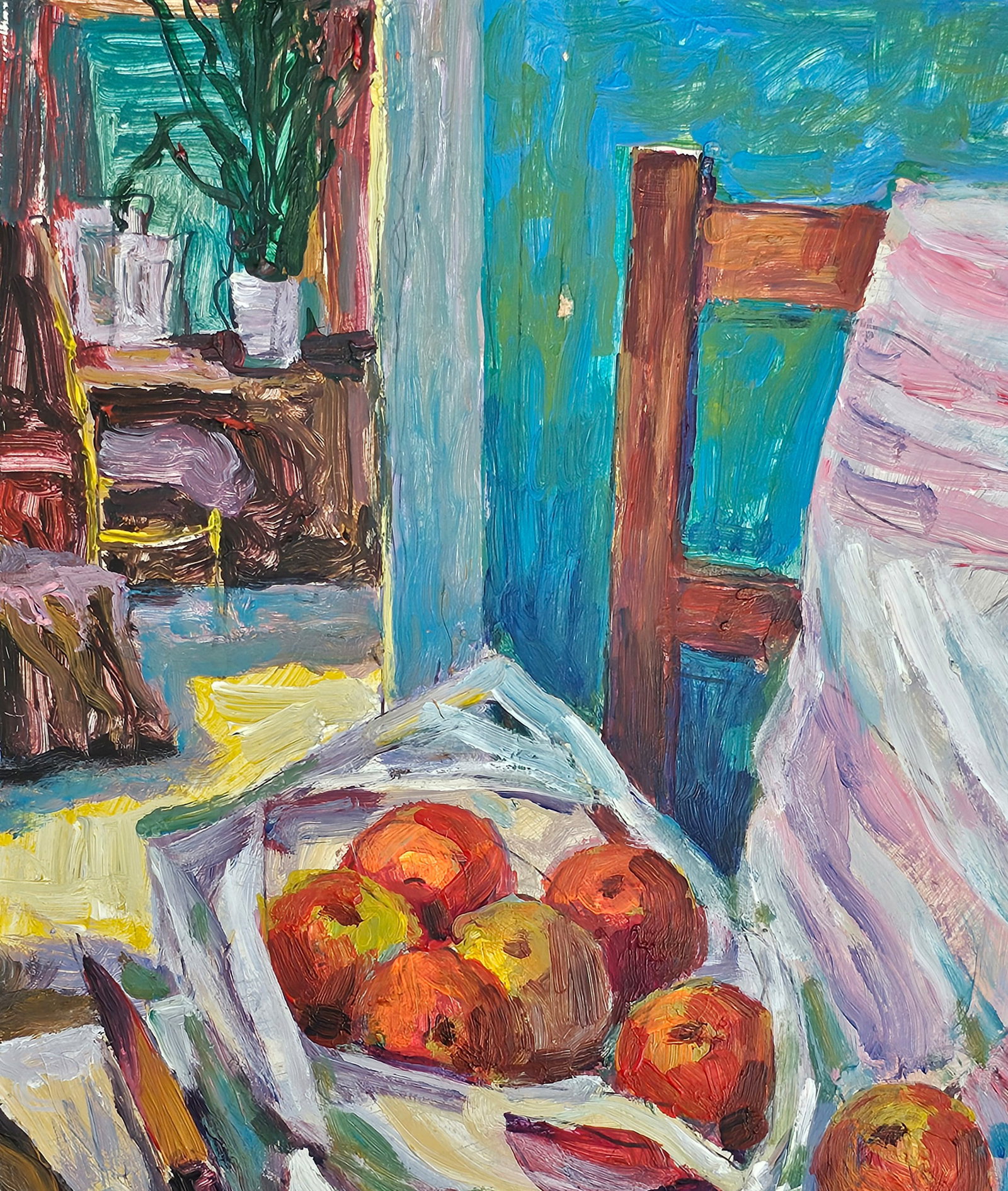 Acrylic painting bought apples Vyacheslav Petrovich Babac - 3