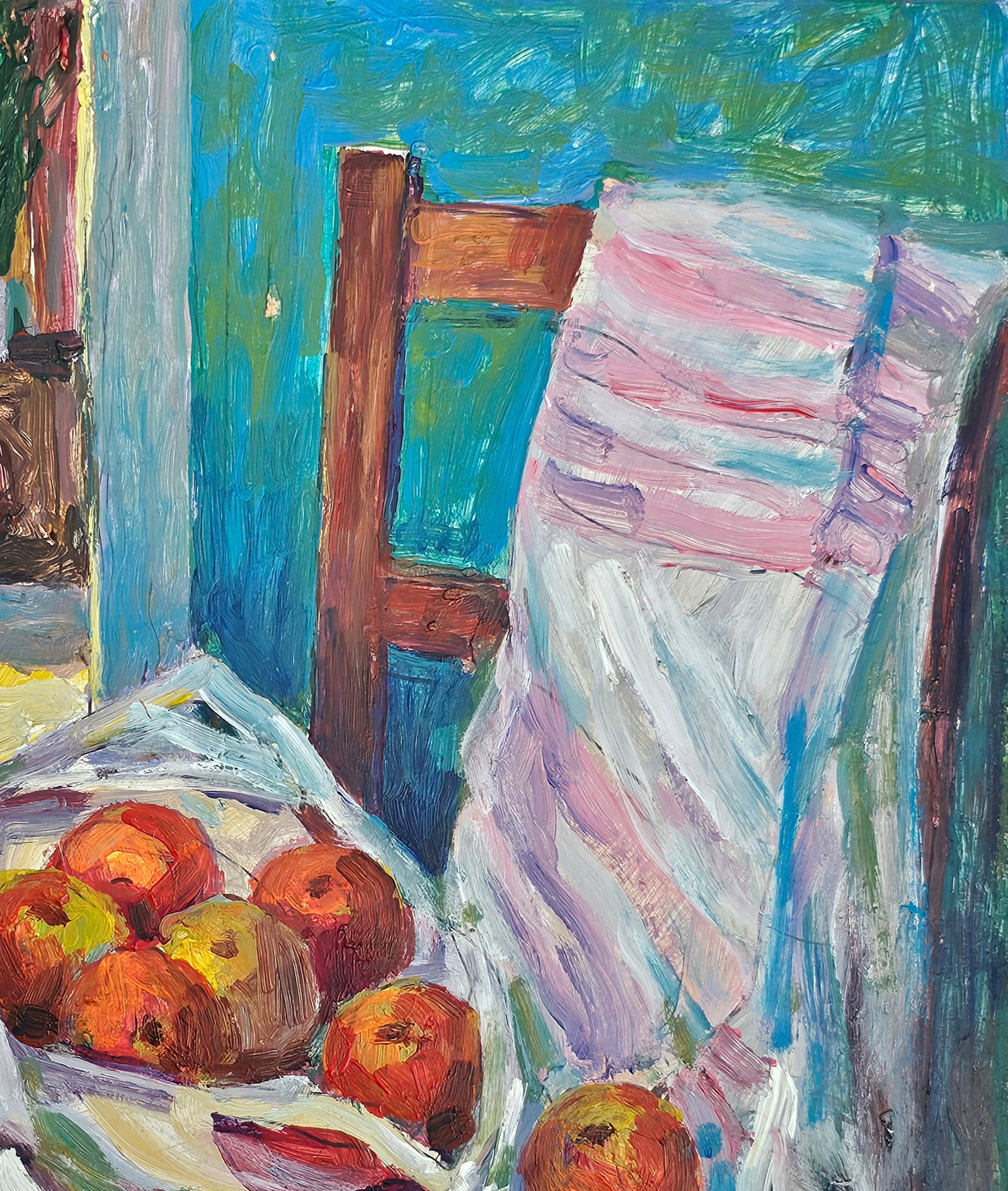 Acrylic painting bought apples Vyacheslav Petrovich Babac - 4