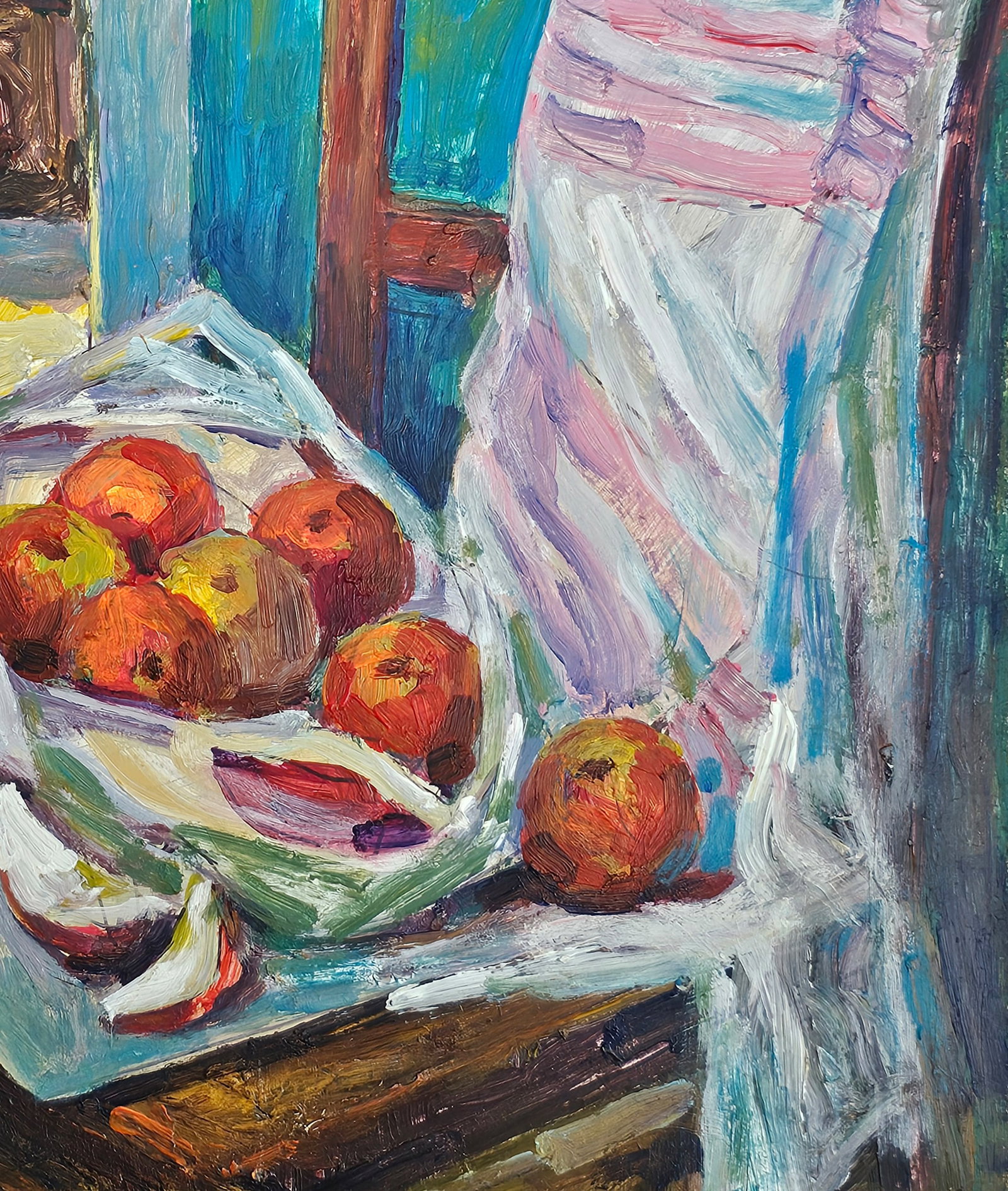 Acrylic painting bought apples Vyacheslav Petrovich Babac - 6