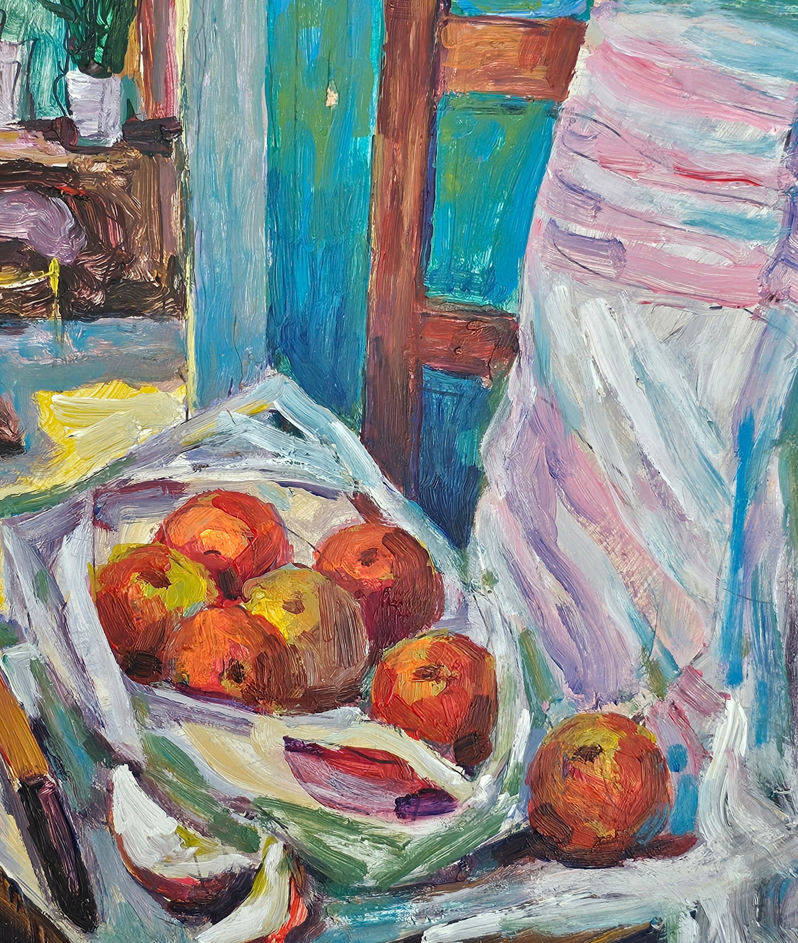 Acrylic painting bought apples Vyacheslav Petrovich Babac - 7