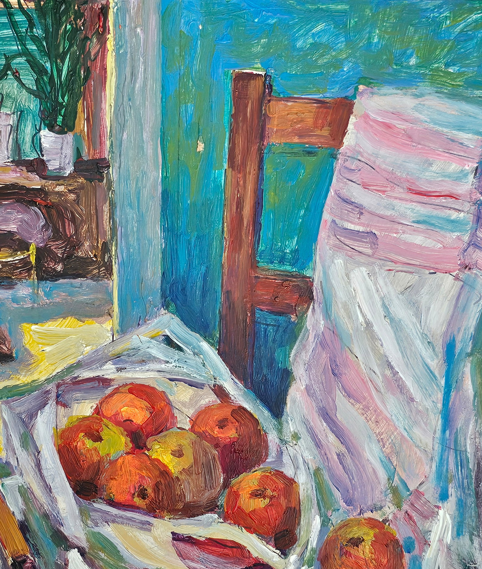 Acrylic painting bought apples Vyacheslav Petrovich Babac - 8