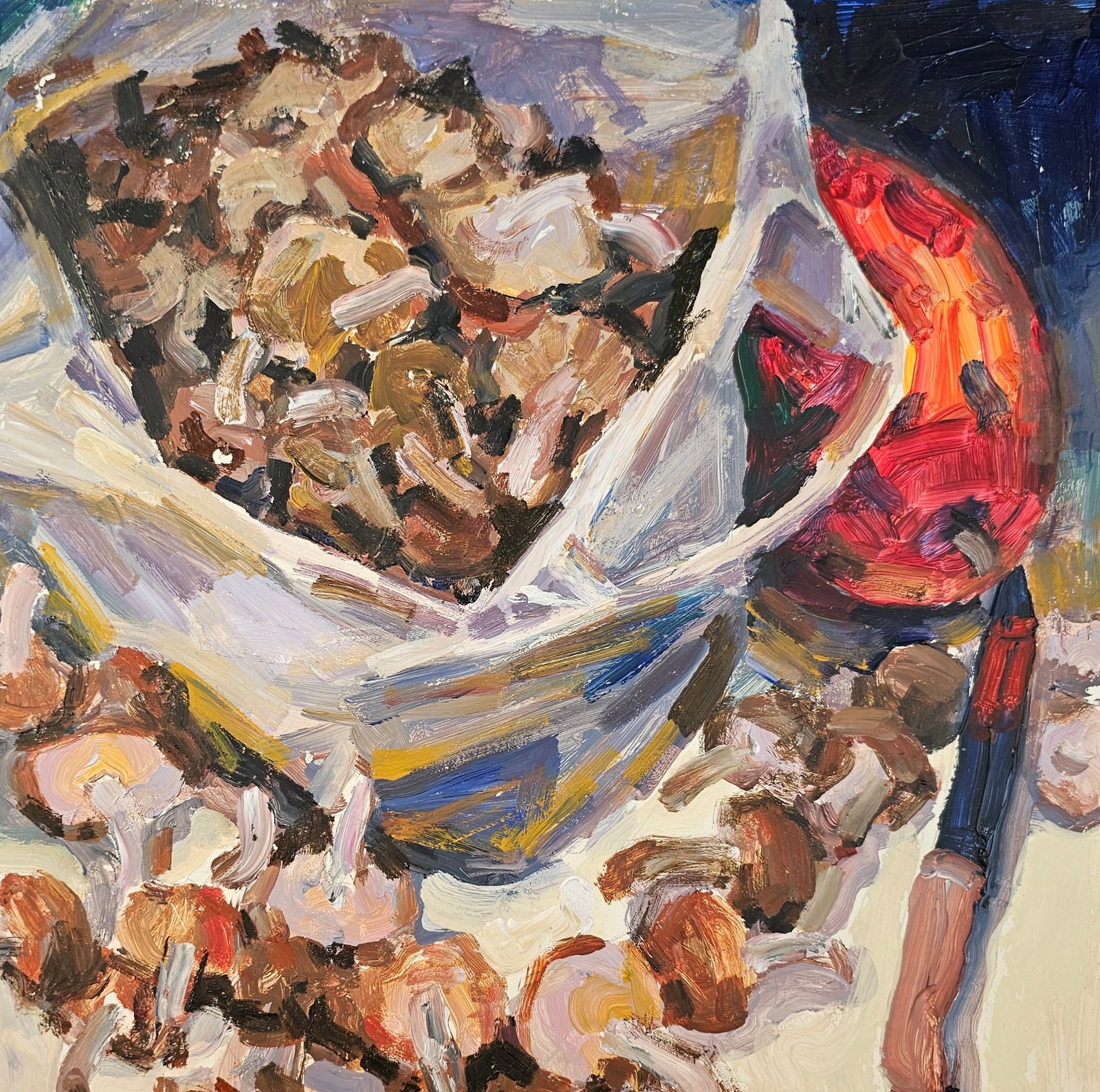 Acrylic painting still life with mushrooms Vyacheslav Petrovich Babac - 4