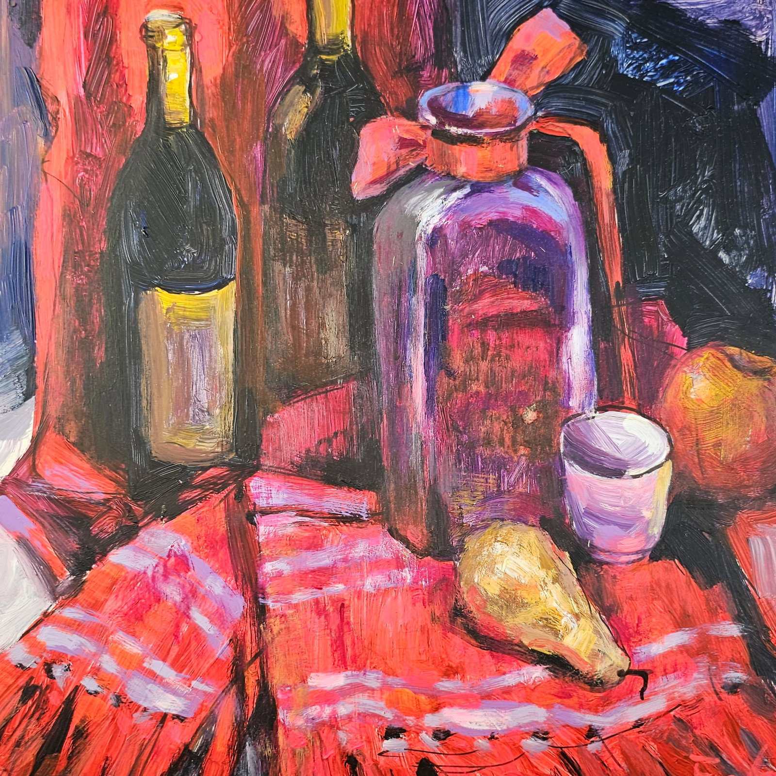 Acrylic painting still life in red Vyacheslav Petrovich Babac - 7
