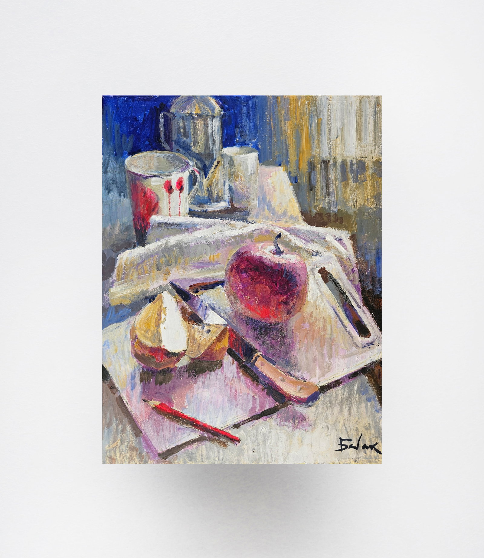 Acrylic painting red apple Vyacheslav Petrovich Babac - 10
