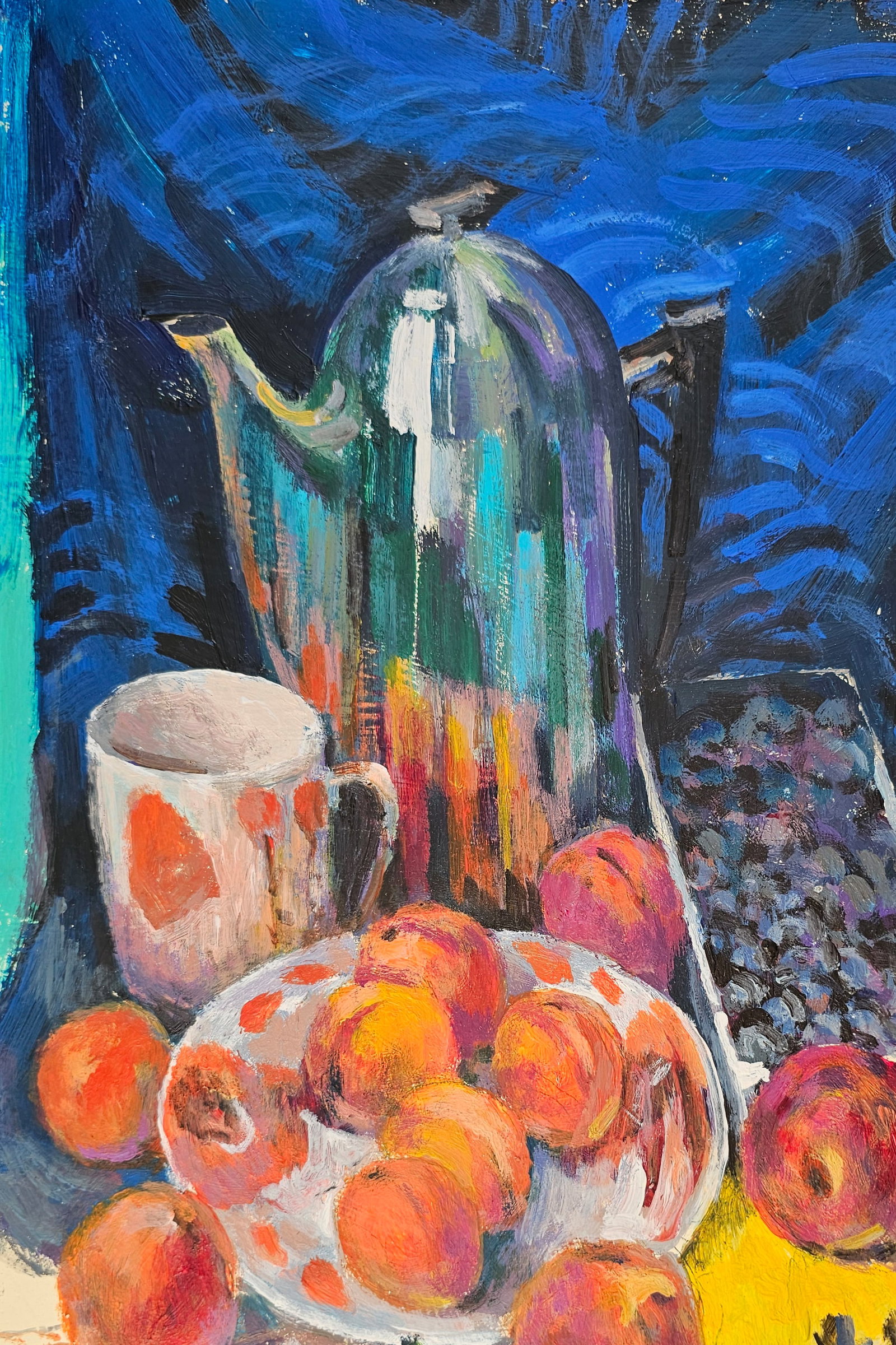 Acrylic painting Still life with apricots Vyacheslav Petrovich Babac - 3