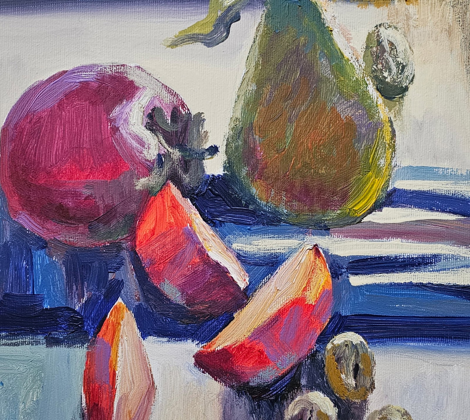 Acrylic painting still life with persimmons Vyacheslav Petrovich Babac - 7