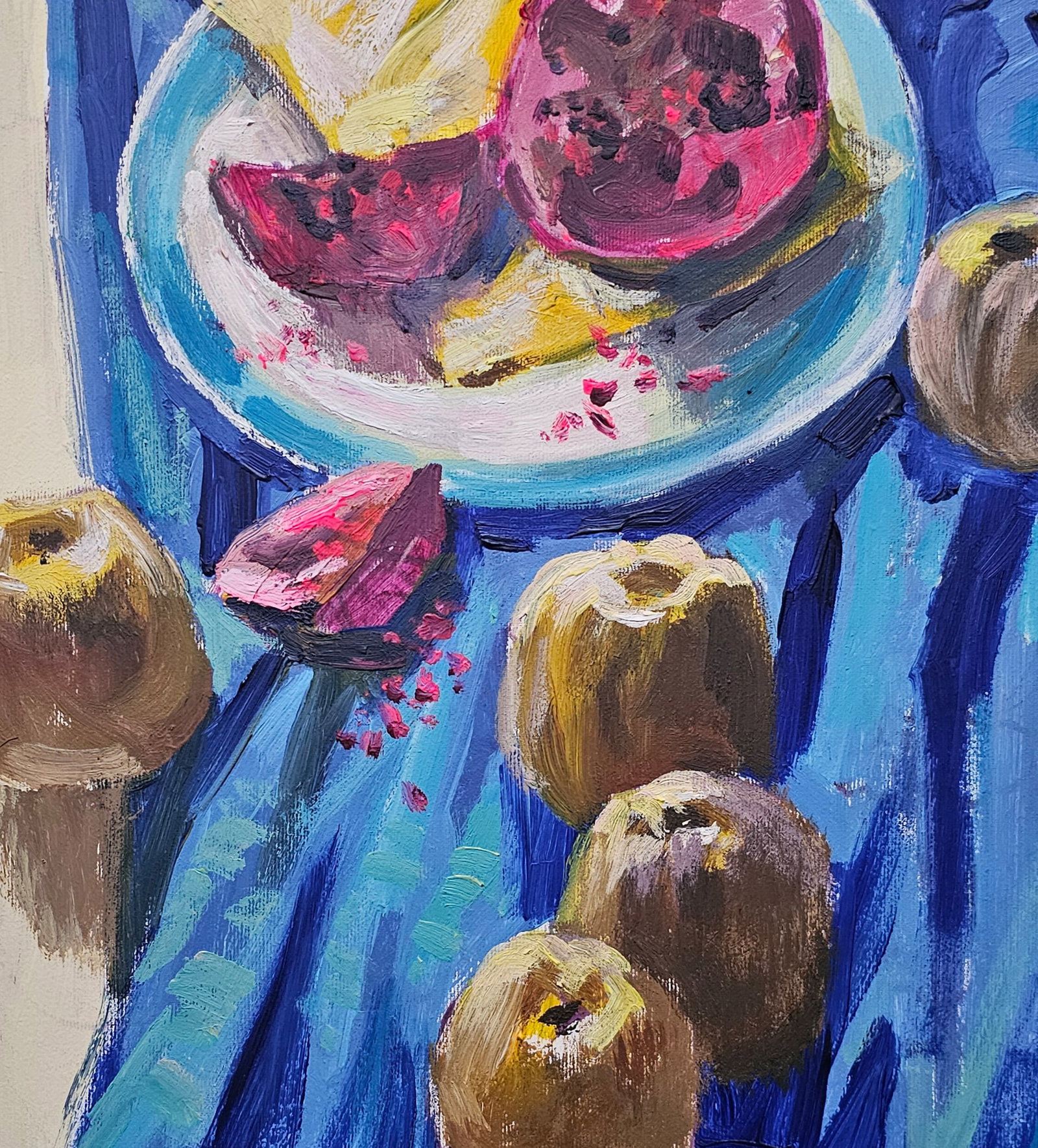 Acrylic painting still life with a pomegranate Vyacheslav Petrovich Babac - 7