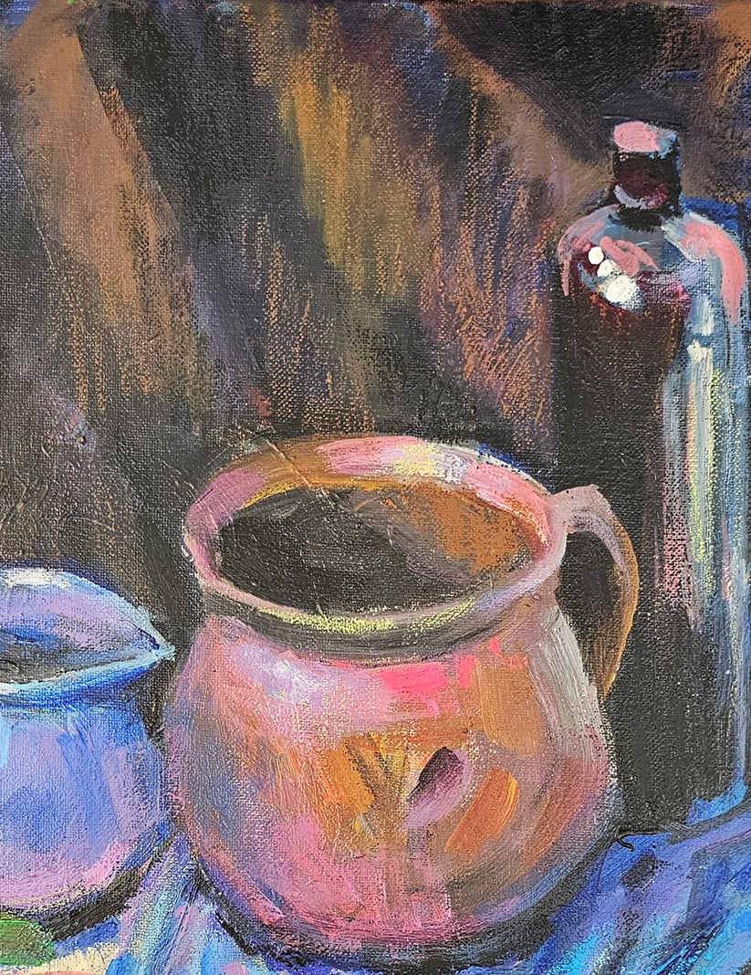 Acrylic still life plums Vyacheslav Petrovich Babac - 3