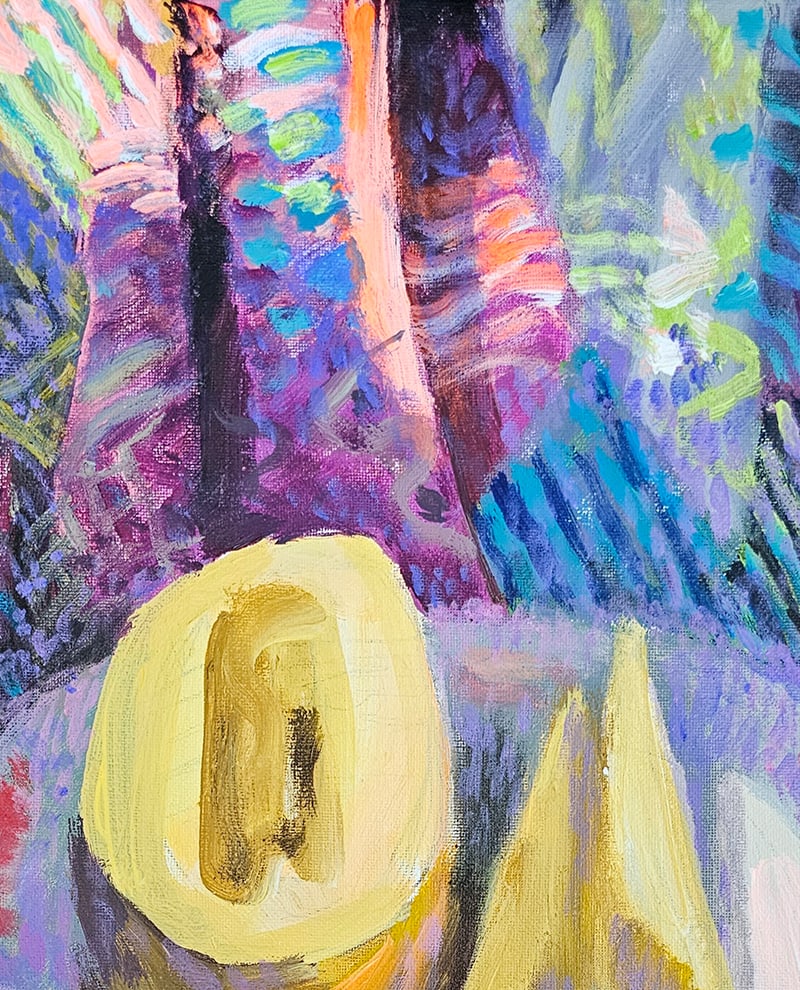 Acrylic still life melon Vyacheslav Petrovich Babac - 3