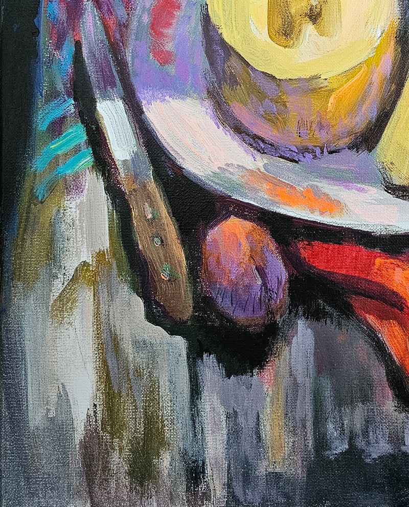 Acrylic still life melon Vyacheslav Petrovich Babac - 7