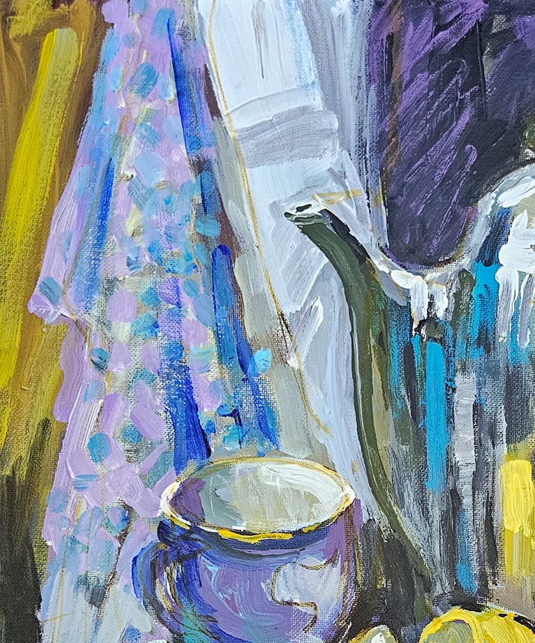 Acrylic still life lemon Vyacheslav Petrovich Babac - 2