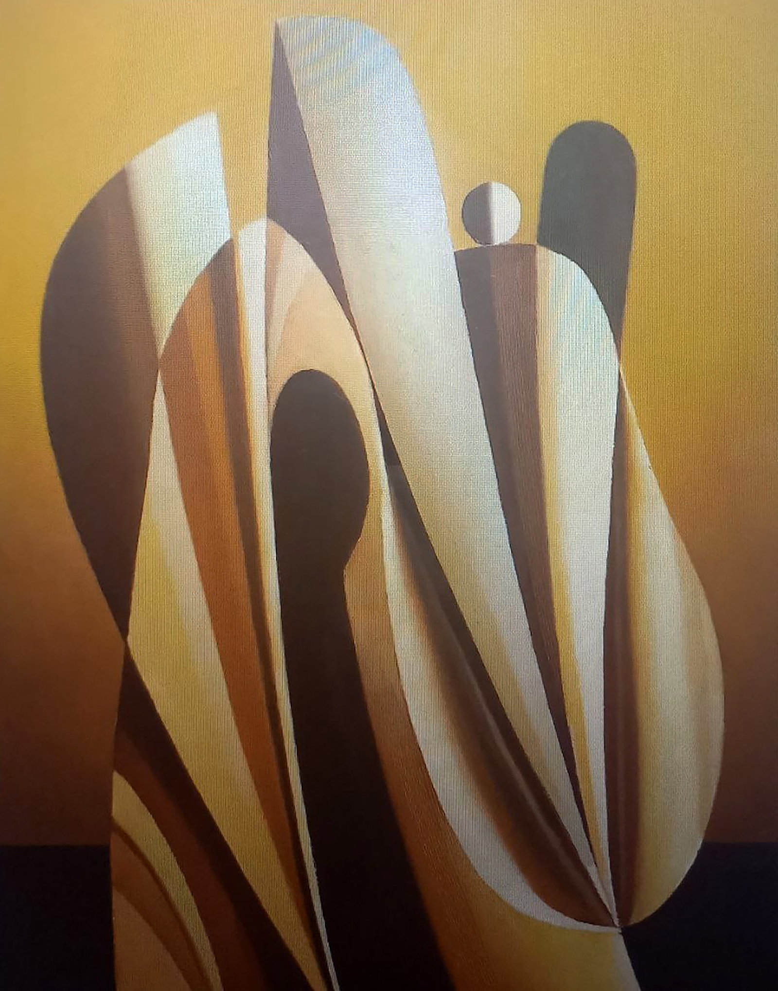 Oil painting Yellow sculpture Alexander Strashevich: Title: Oil painting Yellow sculpture Alexander Strashevich Description: 19STRASH Painter: Alexander Strashevich Size: 60x50 cm/23.62x19.68 inches Components: oil, cardboard Original painting