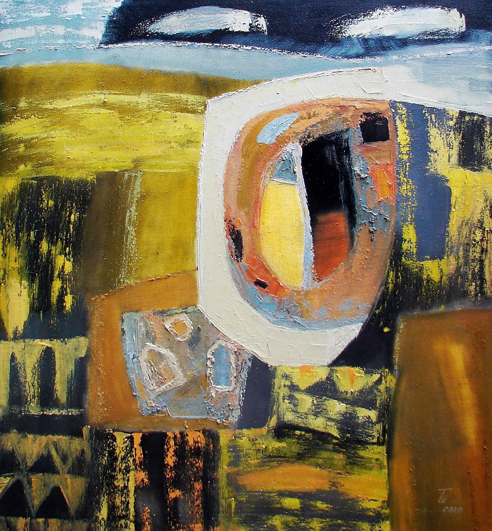 Oil painting Golden Rain Tatyana Shulyak: Title: Oil painting Golden Rain Tatyana Shulyak Description: 11SHUL Painter: Tatyana Shulyak Size: 75x70 cm/29.52x27.55 inches Components: oil, canvas Original painting CONDITION: excellent ARTIST: Ta