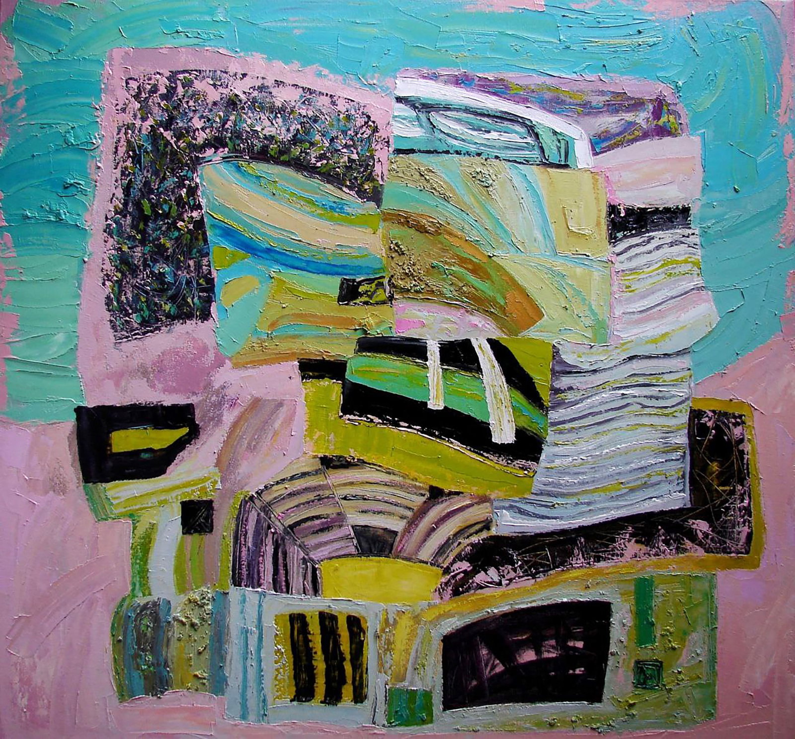 Oil painting Vanishing green Tatyana Shulyak: Title: Oil painting Vanishing green Tatyana Shulyak Description: 14SHUL Painter: Tatyana Shulyak Size: 80x85 cm/31.49x33.46 inches Components: oil, canvas Original painting CONDITION: excellent ARTIST